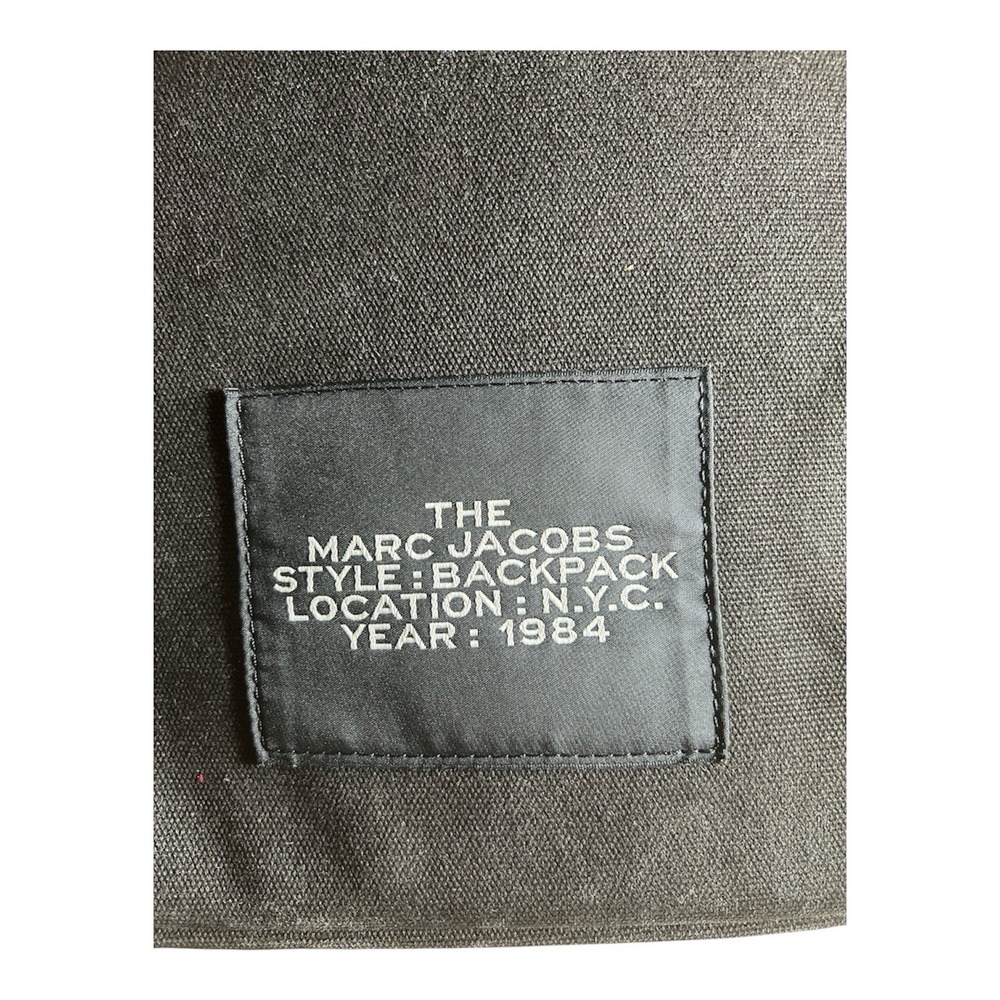 Marc Jacobs The Backpack Brown Canvas Logo Large Zip Travel School Bag - Picture 5 of 9